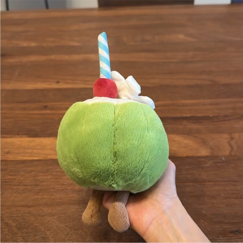 Aruba Green Coconut Plush Soft Tropical Palm Beach Summer Stuffed Toy - Picture 3 of 7